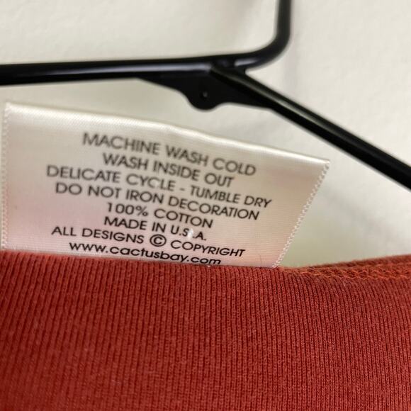 Cactus Top Womens Size XL Red Aztec Embellished Rhinestones Cotton Shirt Casual - Picture 9 of 9